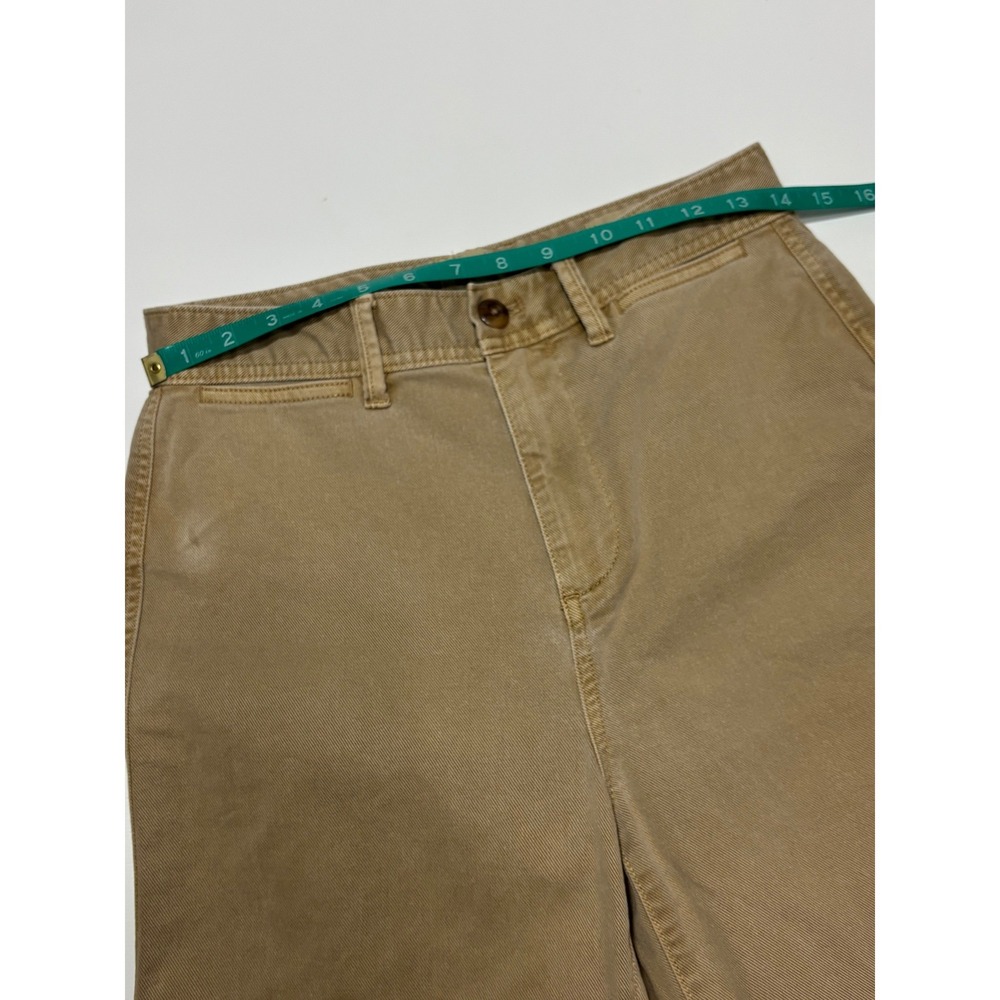 Gap Pants Womens 4 Tan High Rise Wide-Leg Crop Chino Khaki Stretch Cotton - Picture 5 of 12